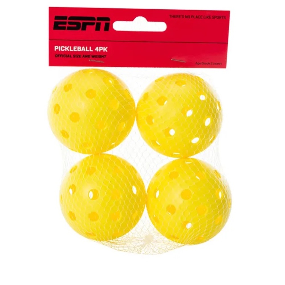 ESPN Yellow Pickleball Ball Set (4)